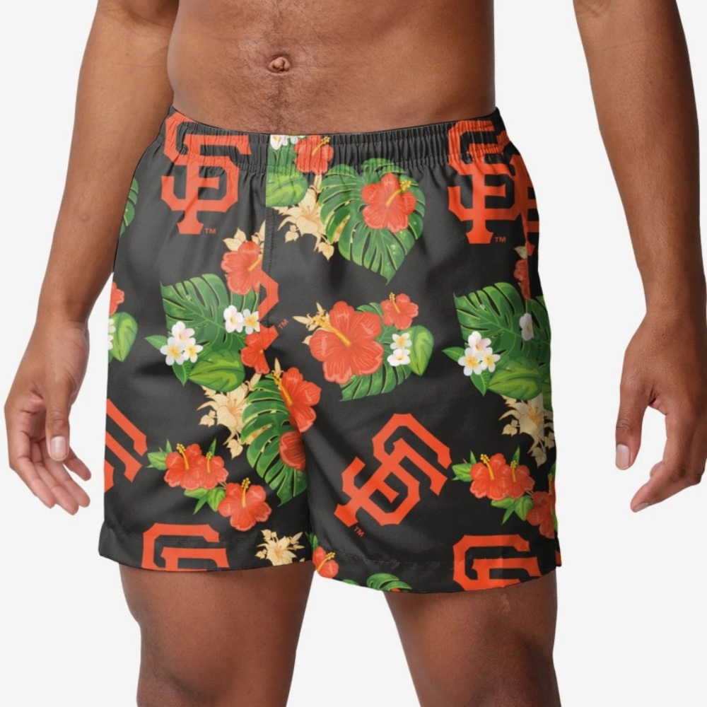 San Francisco Giants - Genuine Merchandise Floral Swim Shorts Men's Size Medium